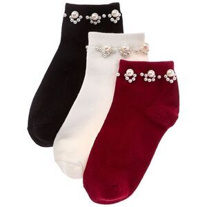 Stems 3Pk Pearl Band Socks